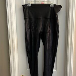 SPANX Black Faux Leather Leggings